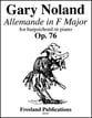 Allemande Op. 76 piano sheet music cover